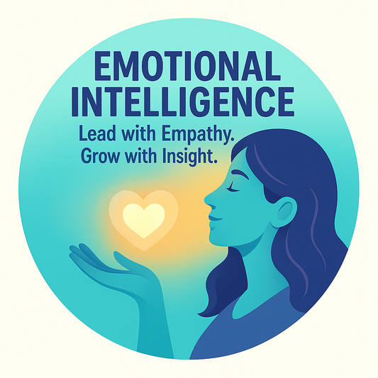 Illustration of a woman holding a heart representing emotional intelligence and empathy.